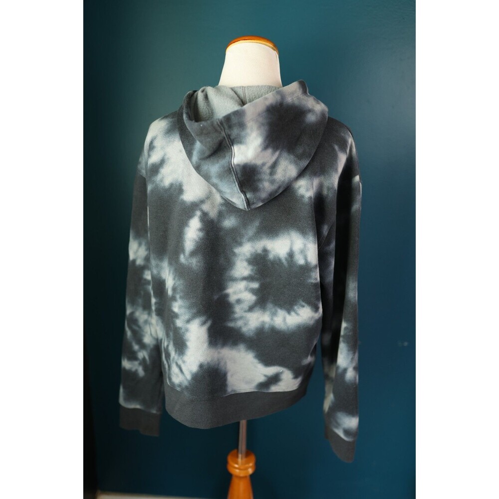 Champion Women's Black/Grey Tie Dye Pullover Hoodie Spellout Soft Large - Picture 5 of 9